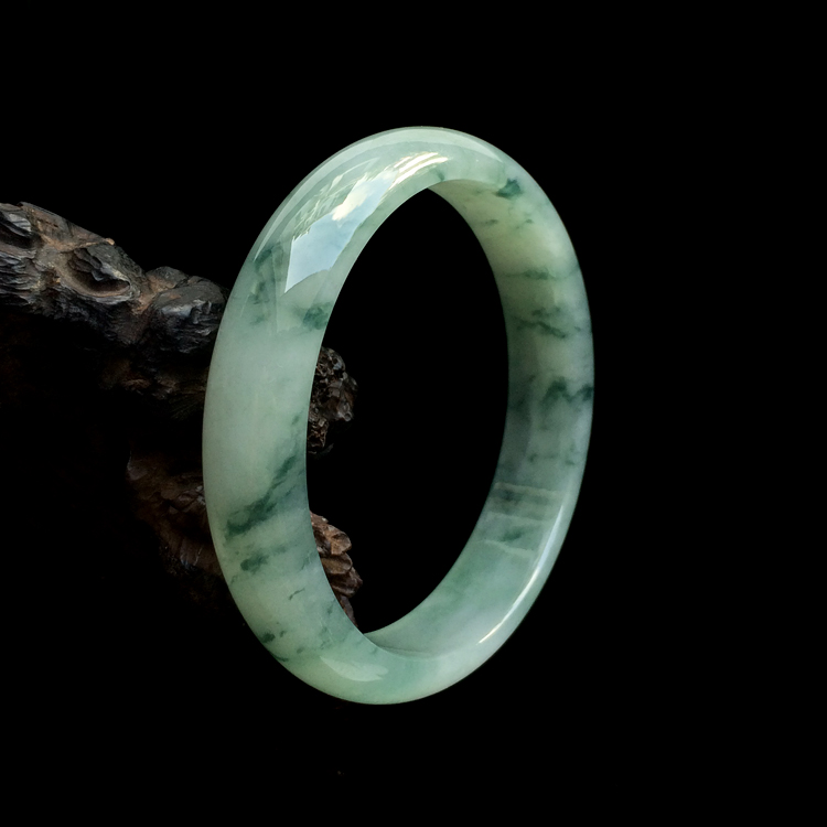 糯冰种飘花手镯（61.1mm）