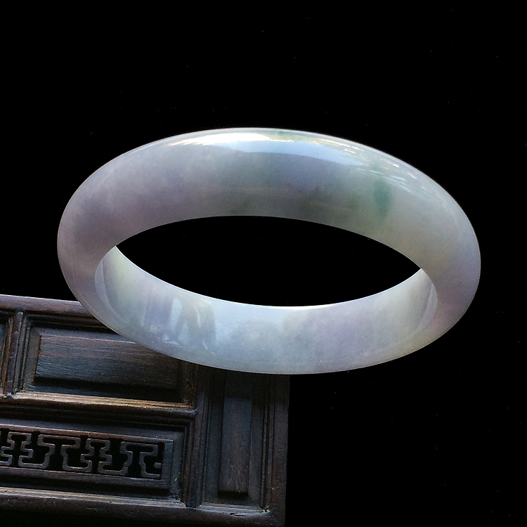 （超值推荐）糯冰种紫罗兰飘花手镯（59mm）