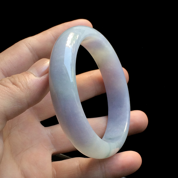（超值推荐）糯冰种紫罗兰飘花手镯（59mm）