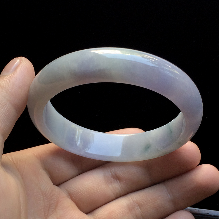 （超值推荐）糯冰种紫罗兰飘花手镯（59mm）