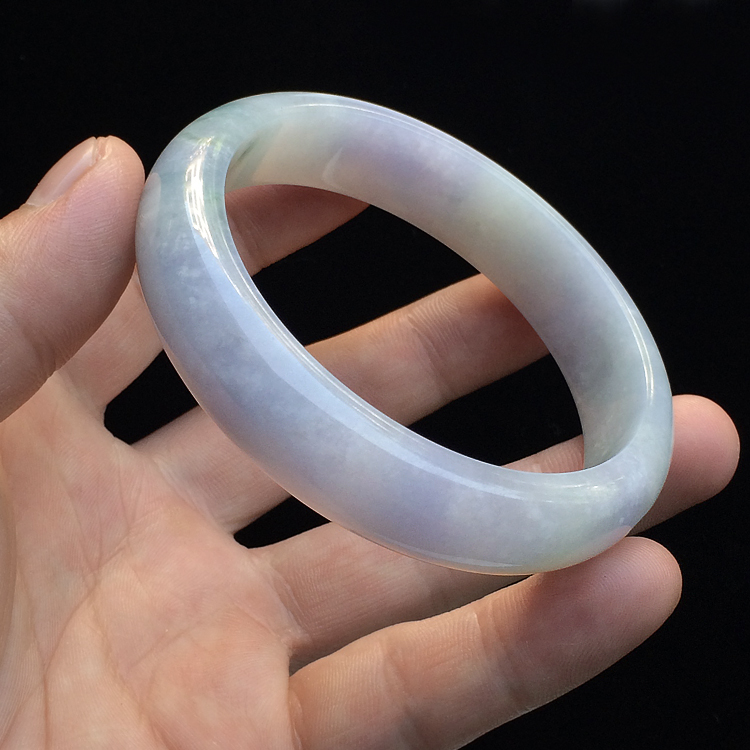 （超值推荐）糯冰种紫罗兰飘花手镯（59mm）