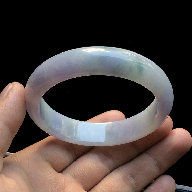 （超值推荐）糯冰种紫罗兰飘花手镯（59mm）