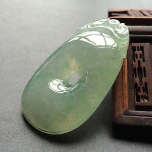 (超值推荐)冰种晴水略飘花福在眼前挂件