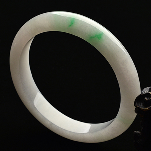 （超值推荐）糯冰种飘翠手镯（60mm）