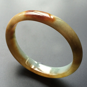 (超值推荐)糯冰种褐黄翡贵妃镯(55mm-47.3mm)