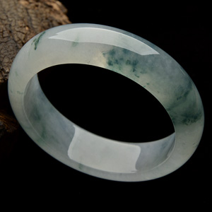 （超值推荐）糯冰种飘花手镯（52.5mm）