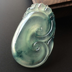 (超值推荐)冰种飘花如意挂件