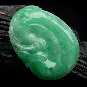 （超值推荐）糯冰种翠色如意挂件