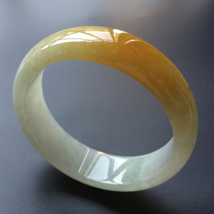 (超值推荐)糯冰种晴水黄翡手镯(58.5mm)