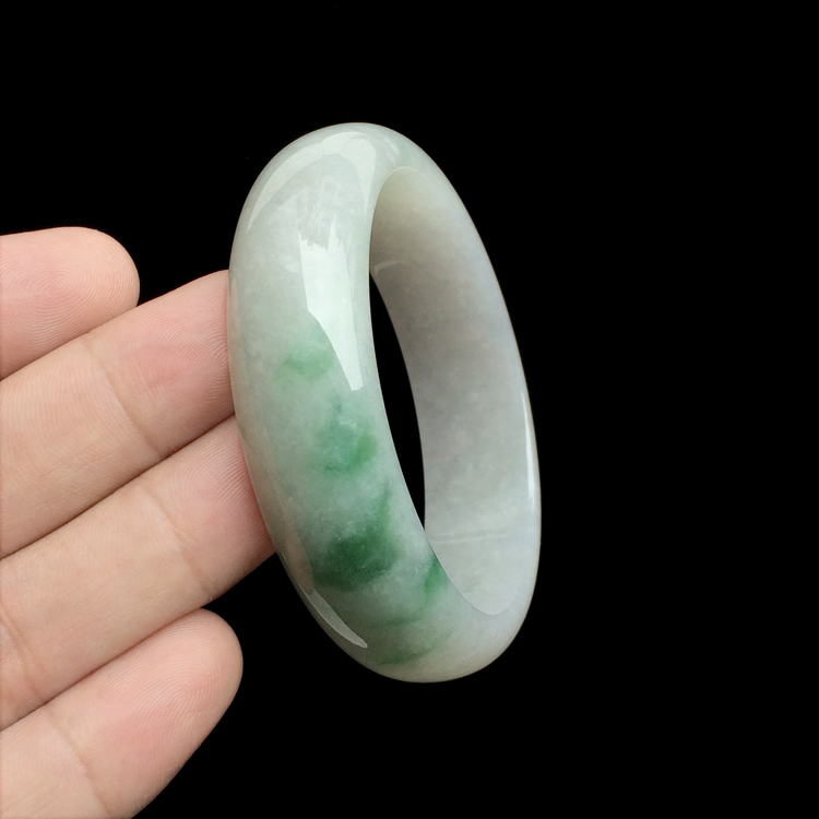 （超值推荐）糯冰种飘花手镯（59.5mm）