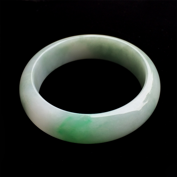 （超值推荐）糯冰种飘翠手镯（55.4mm）