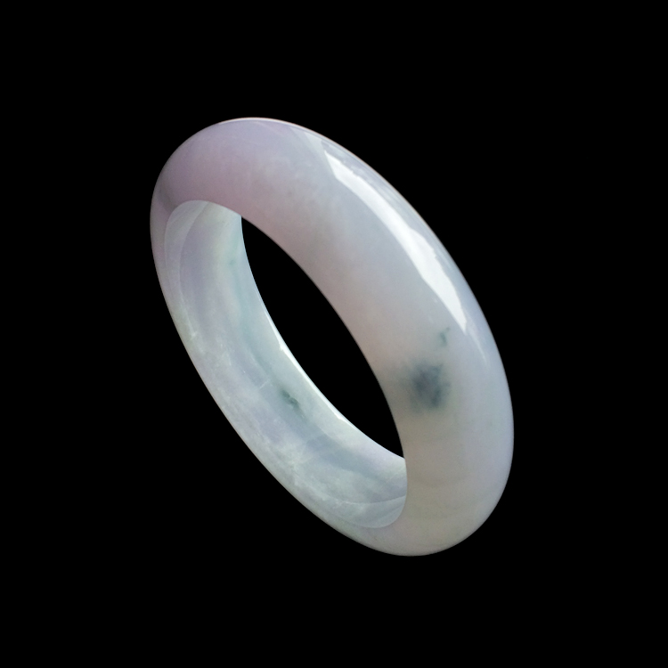 （超值推荐）糯冰种紫罗兰飘花手镯（58.6mm）