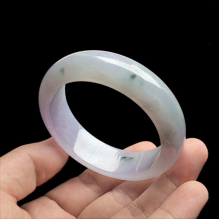 （超值推荐）糯冰种紫罗兰飘花手镯（58.6mm）