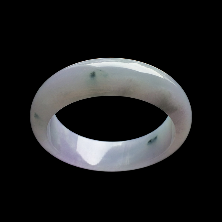 （超值推荐）糯冰种紫罗兰飘花手镯（58.6mm）