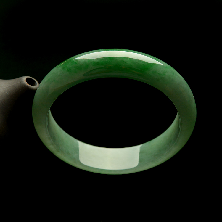 （超值推荐）糯冰种飘翠手镯（57.7mm）