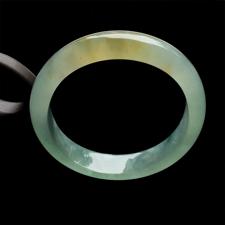 （超值推荐）冰种晴水黄翡略飘翠贵妃镯（56mm-46.5mm）