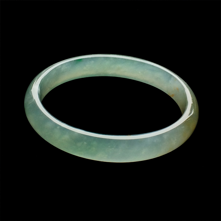 （超值推荐）冰种晴水黄翡略飘翠贵妃镯（56mm-46.5mm）