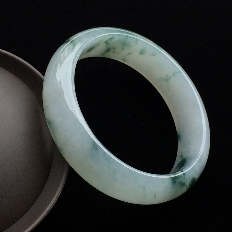 （超值推荐）糯冰种飘花手镯（59mm）