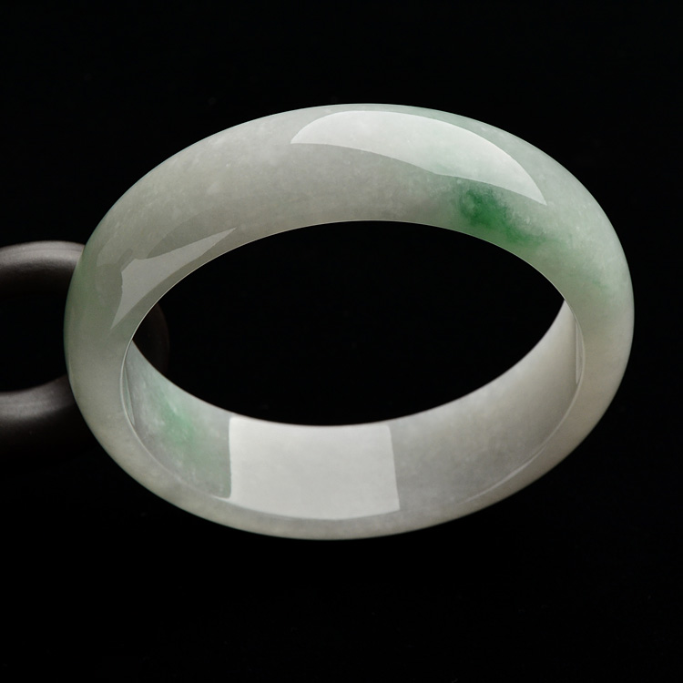 （超值推荐）糯冰种飘花手镯（59.6mm）