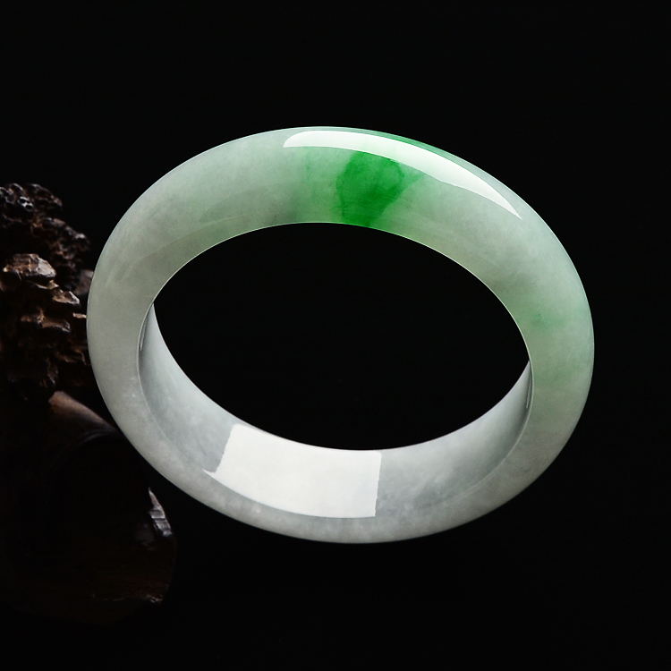 （超值推荐）糯冰种飘翠手镯（58.8mm）
