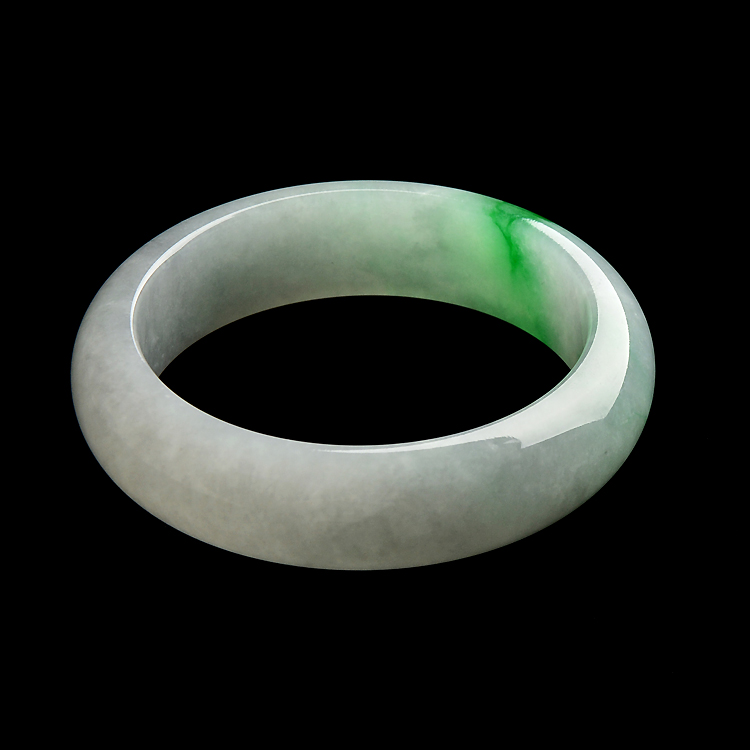 （超值推荐）糯冰种飘翠手镯（58.8mm）