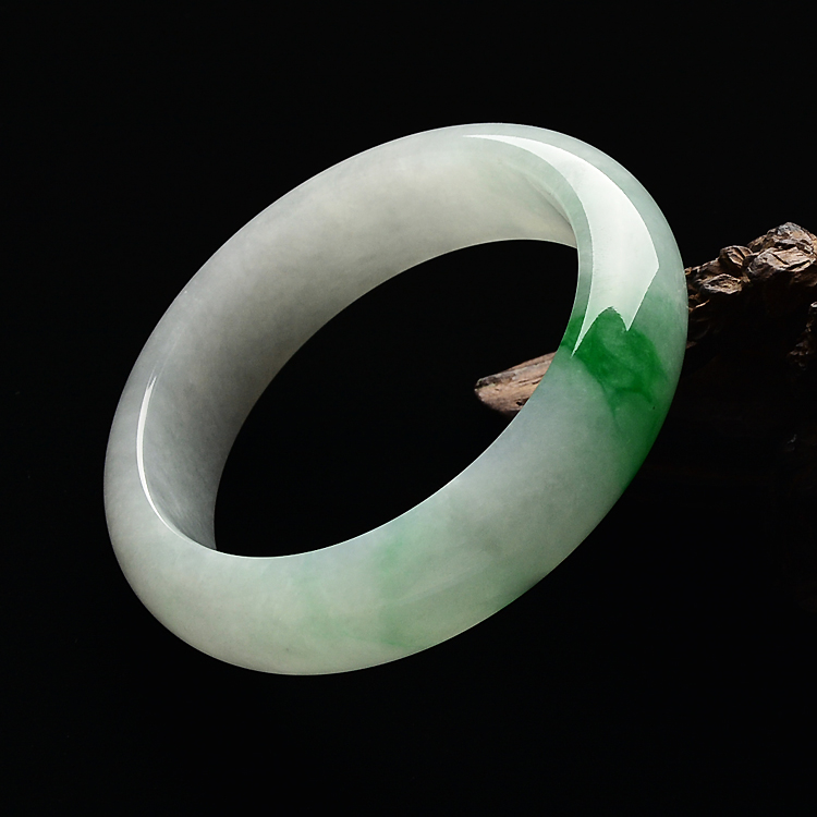（超值推荐）糯冰种飘翠手镯（58.8mm）
