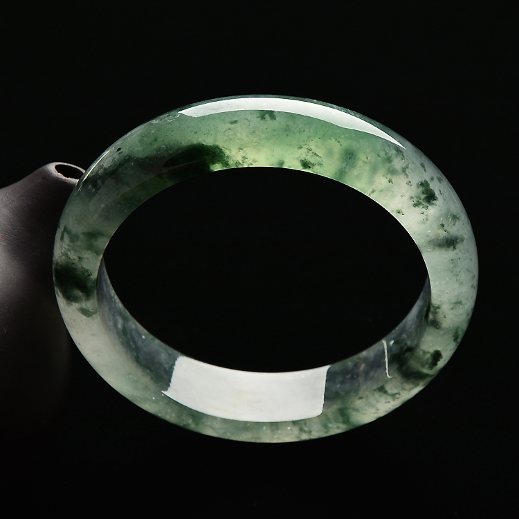 （超值推荐）冰玻种飘花手镯（55.8mm）