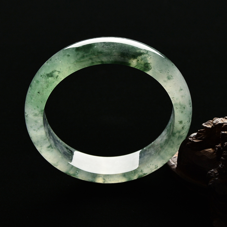 （超值推荐）冰玻种飘花手镯（55.8mm）