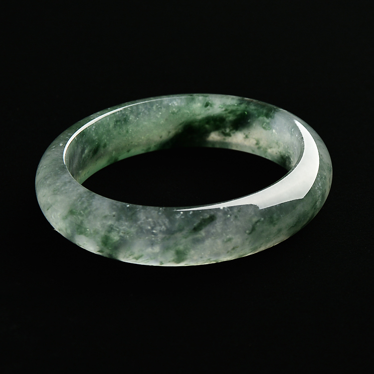 （超值推荐）冰玻种飘花手镯（55.8mm）