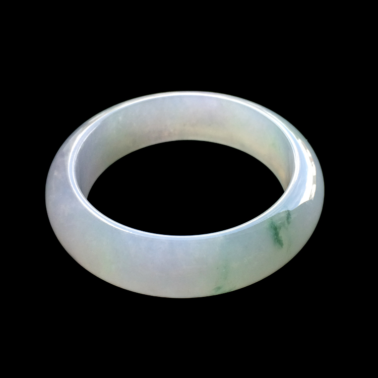 （超值推荐）糯冰种淡紫罗兰飘花手镯（56.2mm）