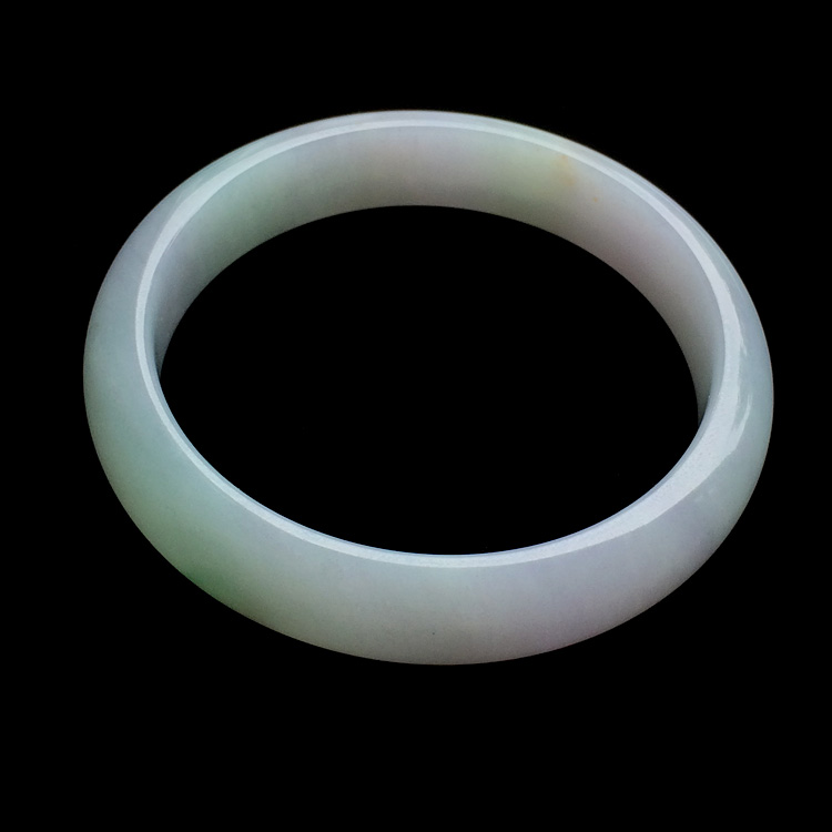 （超值推荐）糯冰种淡春带彩手镯（56.5mm）
