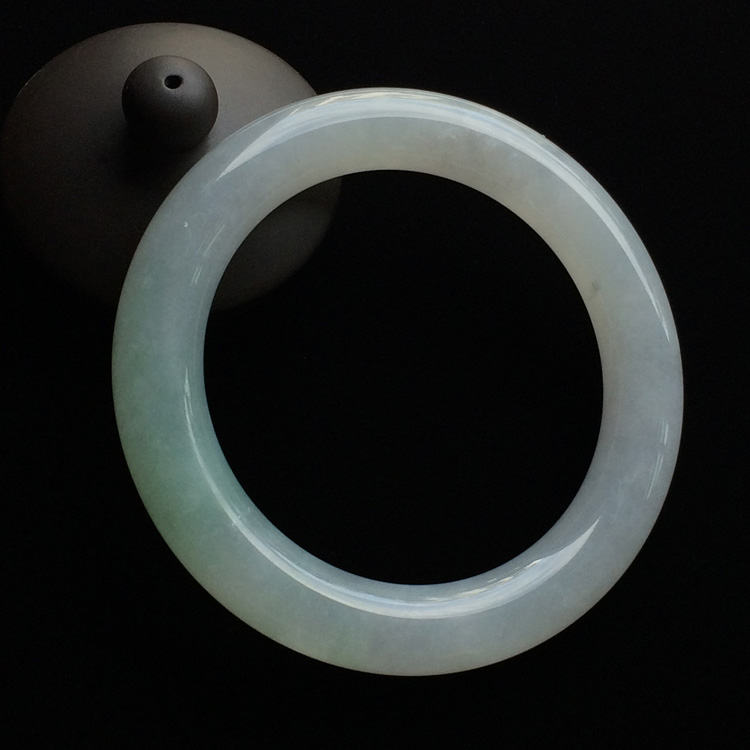 （超值推荐）糯冰种晴水圆条手镯（58mm）