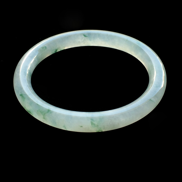 （超值推荐）冰种飘花圆条贵妃镯（54.7mm-48.1mm）