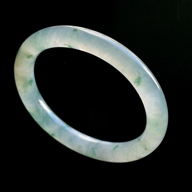 （超值推荐）冰种飘花圆条贵妃镯（54.7mm-48.1mm）