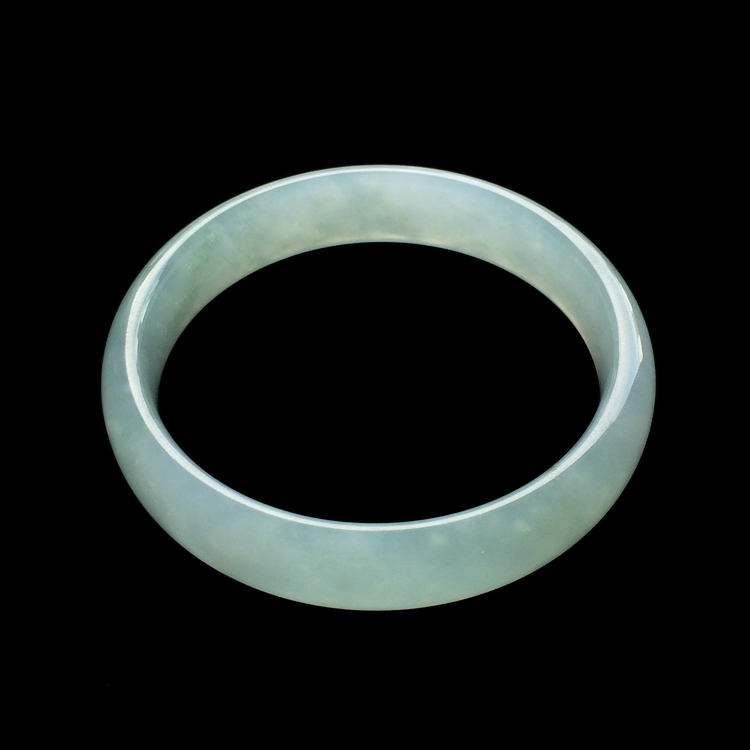 （超值推荐）冰种晴水略飘花手镯（56.3mm）