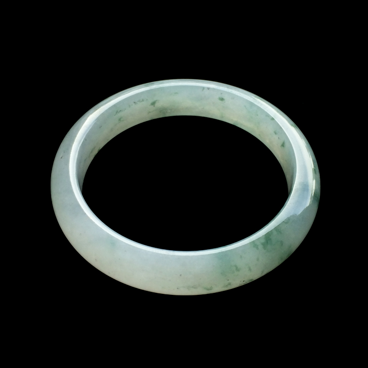 （超值推荐）糯冰种飘花手镯（56.7mm）