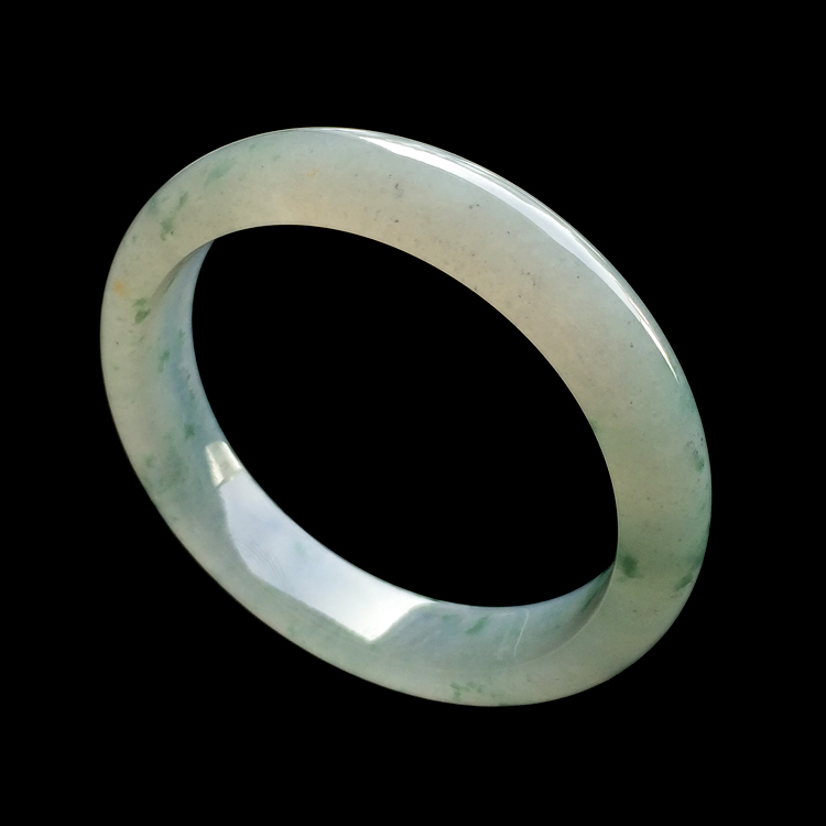 （超值推荐）糯冰种飘花手镯（56.7mm）