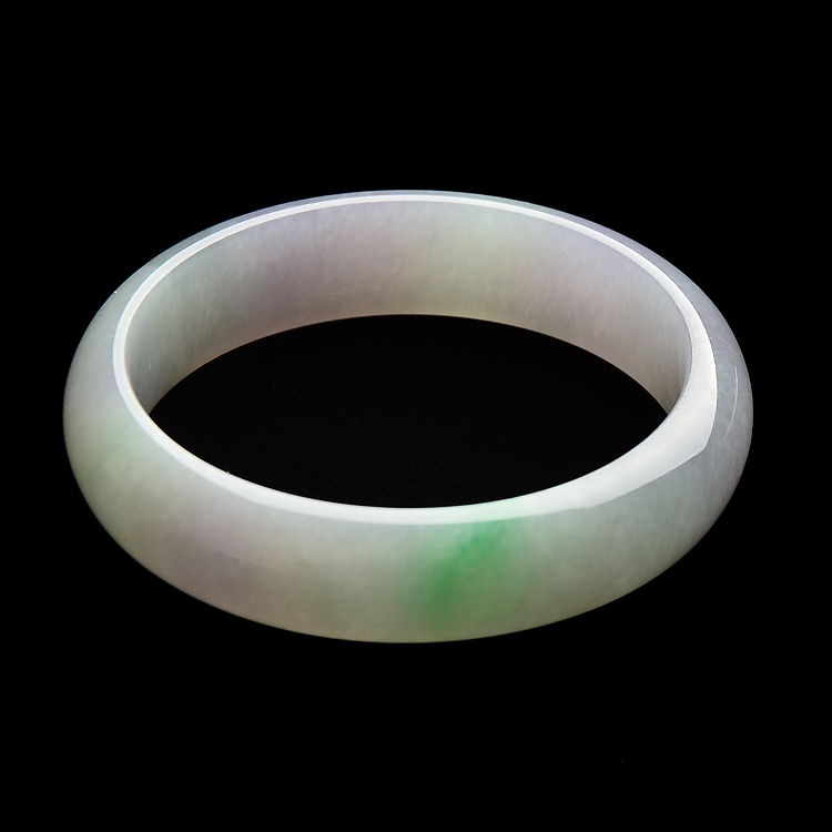 （超值推荐）糯冰种春带彩手镯（55.8mm）