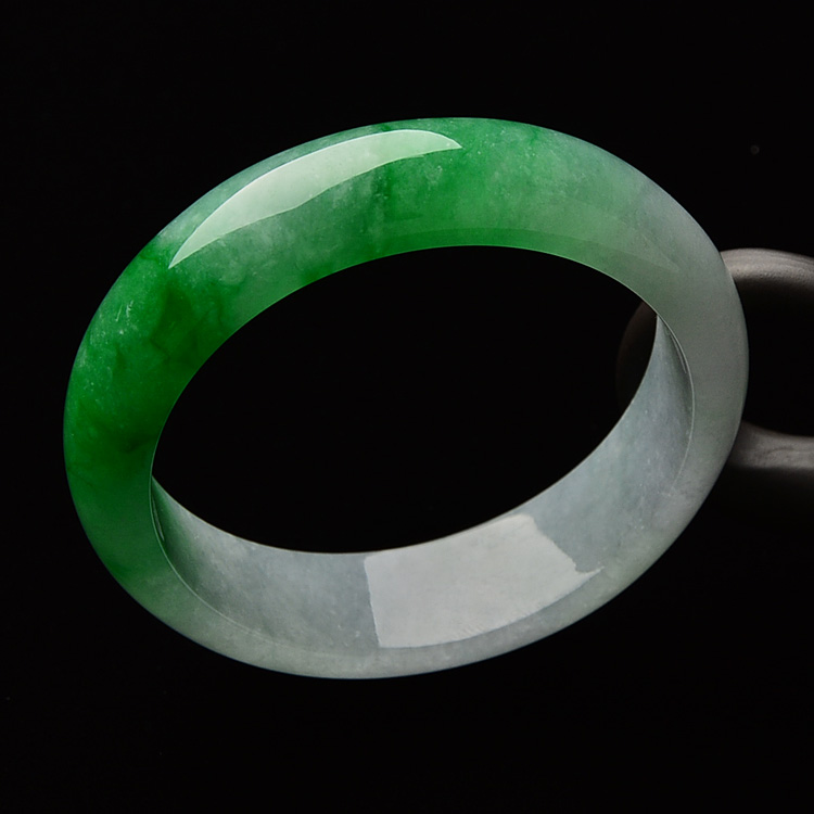 （超值推荐）糯冰种阳绿手镯一对（59.2mm/58.3mm）