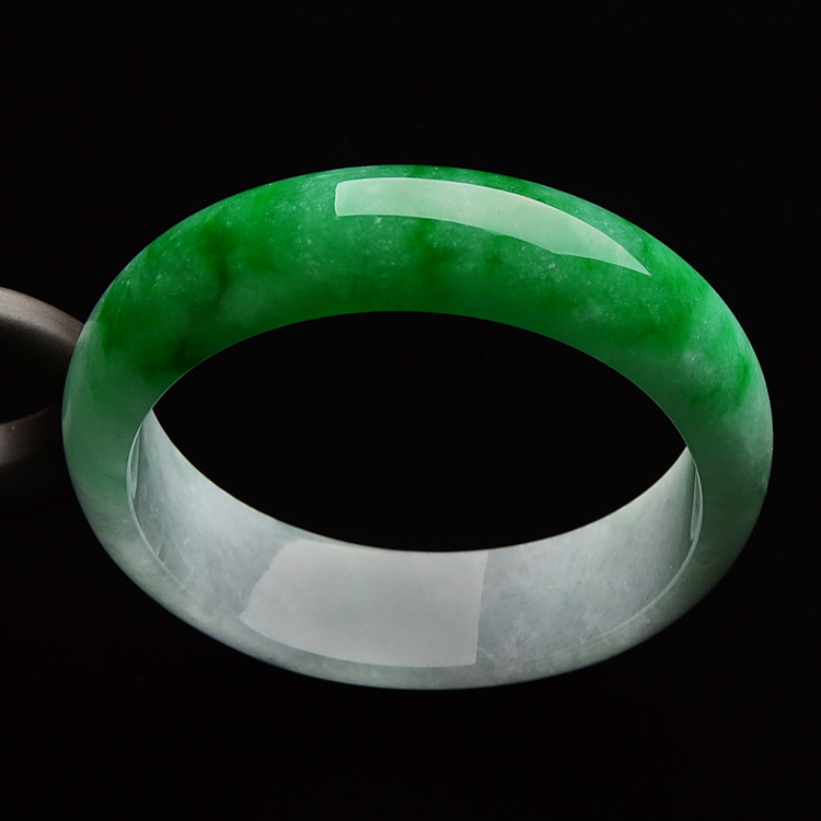 （超值推荐）糯冰种阳绿手镯一对（59.2mm/58.3mm）