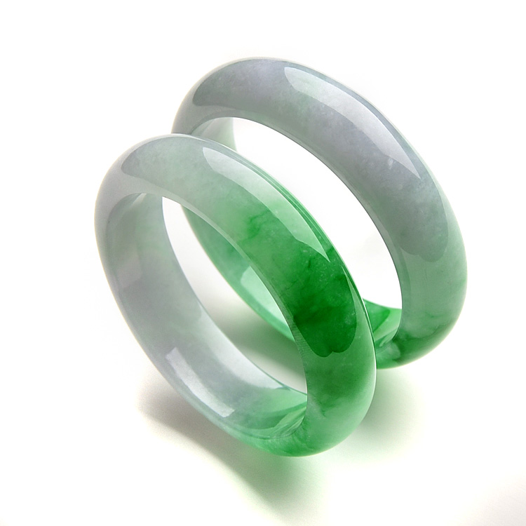 （超值推荐）糯冰种阳绿手镯一对（59.2mm/58.3mm）