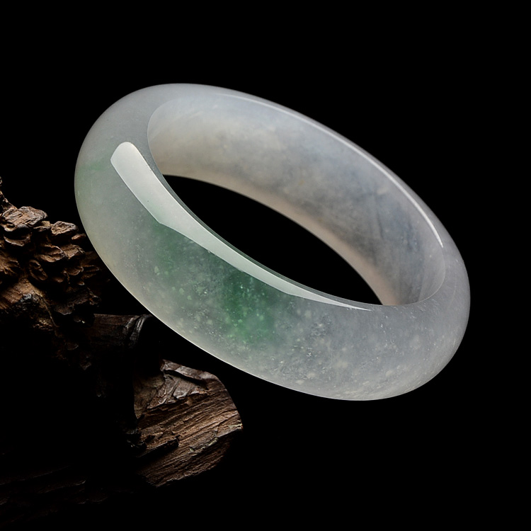 （超值推荐）冰玻种飘翠手镯（57.5mm）