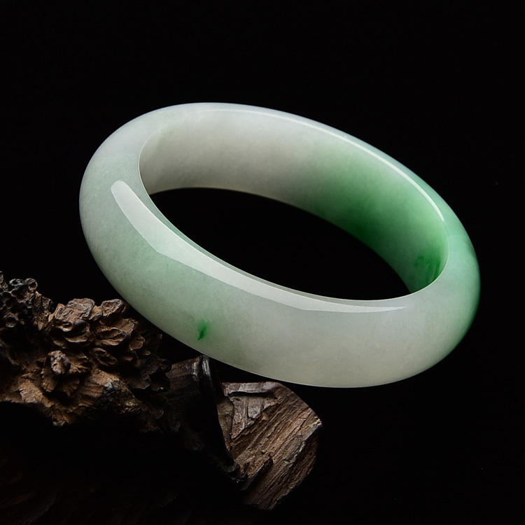 （超值推荐）糯冰种飘翠手镯（56.6mm）