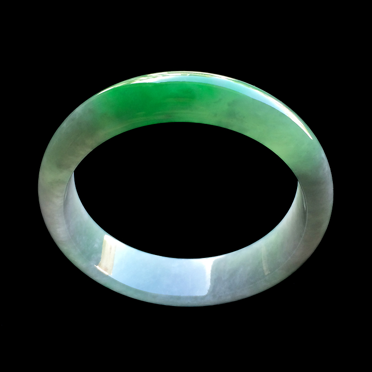 （超值推荐）糯冰种飘阳绿手镯（57.3mm）