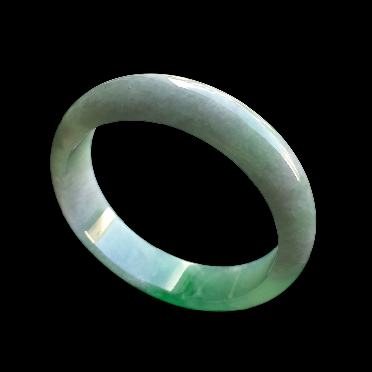 （超值推荐）糯冰种飘阳绿手镯（57.3mm）