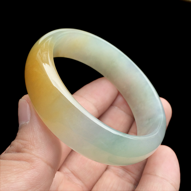 （超值推荐）糯冰种黄翡手镯（56.3mm）