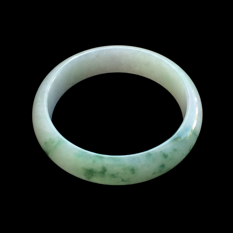 （超值推荐）糯冰种飘花手镯（57.4mm）