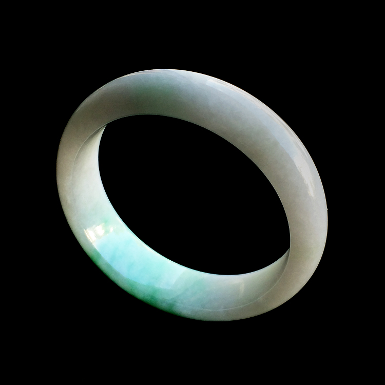 （超值推荐）糯冰种飘翠手镯（58.3mm）