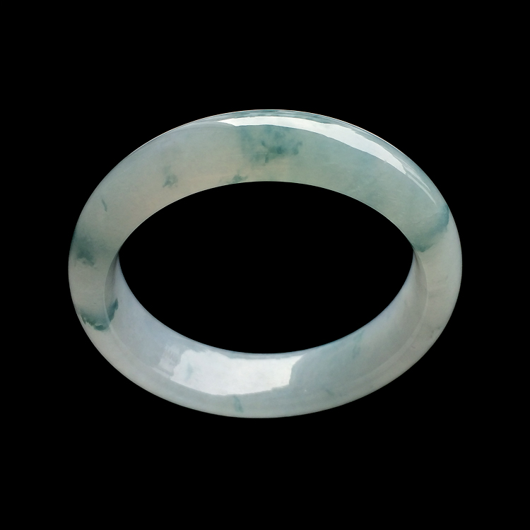 （超值推荐）糯冰种飘花手镯（54.6mm）