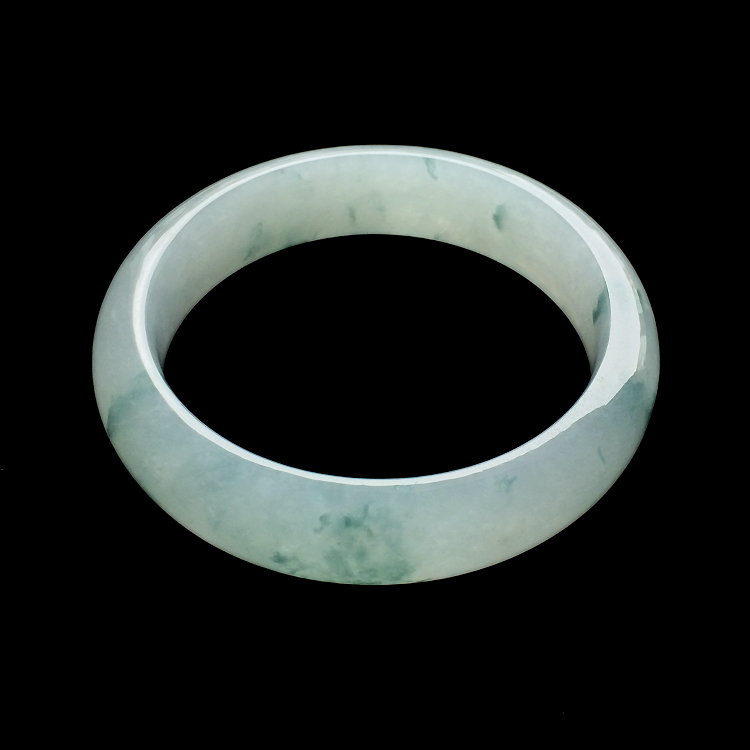 （超值推荐）糯冰种飘花手镯（54.6mm）